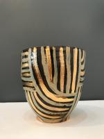 Gold and brown pot by Sue Blagden